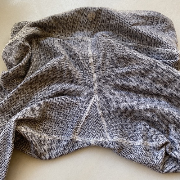 Lululemon Wunder Under Crop Herringbone White Black Size 6 - Picture 11 of 15